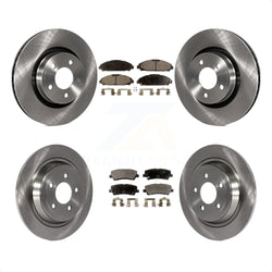 Front Rear Disc Brake Rotors And Semi-Metallic Pads Kit For Ford Mustang K8F-100918