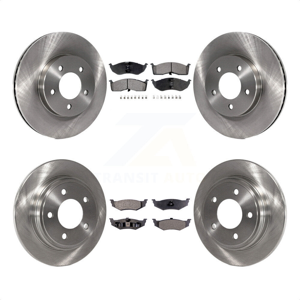 Front Rear Disc Brake Rotors And Semi-Metallic Pads Kit For Chrysler Dodge Intrepid 300M Concorde LHS K8F-100928 by Transit Auto