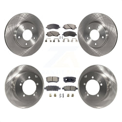 Front Rear Disc Brake Rotors And Semi-Metallic Pads Kit For Mitsubishi Lancer K8F-100933