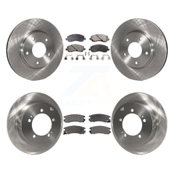Front Rear Disc Brake Rotors And Semi-Metallic Pads Kit For Chrysler Sebring Mitsubishi Dodge Stratus Eclipse Galant K8F-100934