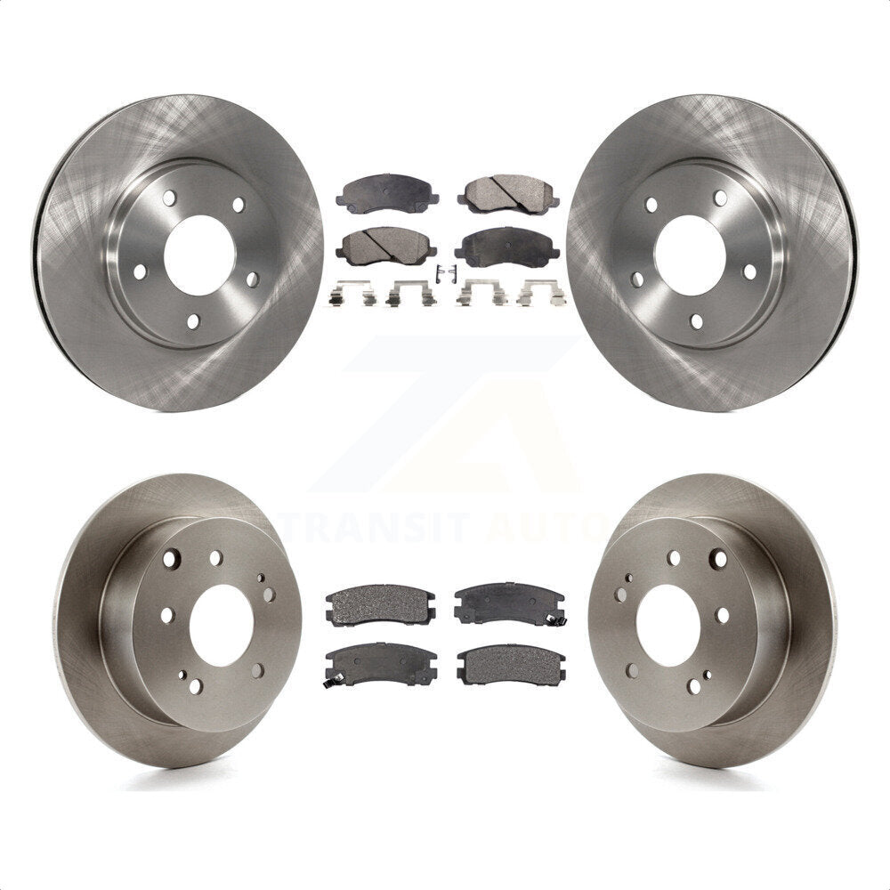Front Rear Disc Brake Rotors And Semi-Metallic Pads Kit For 2004-2006 Mitsubishi Galant 2.4L K8F-100935 by Transit Auto