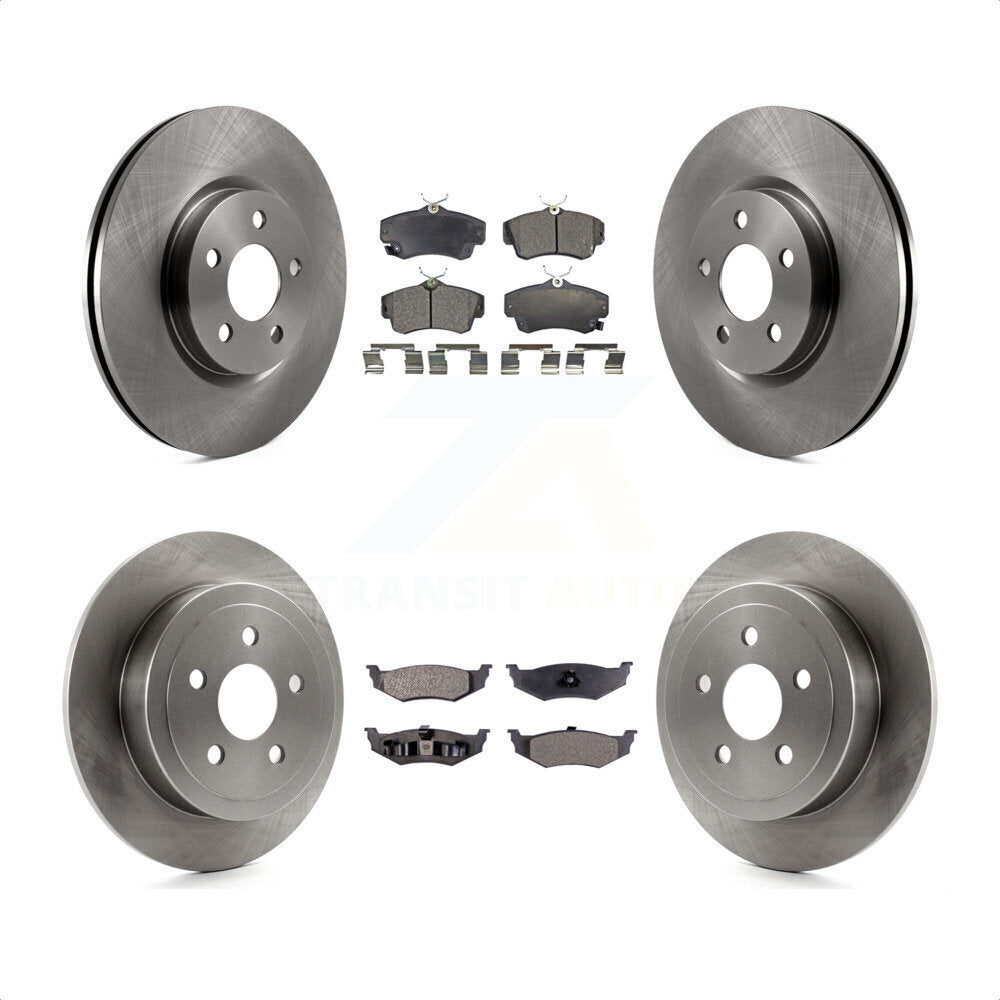 Front Rear Disc Brake Rotors And Semi-Metallic Pads Kit For Chrysler PT Cruiser K8F-100937 by Transit Auto