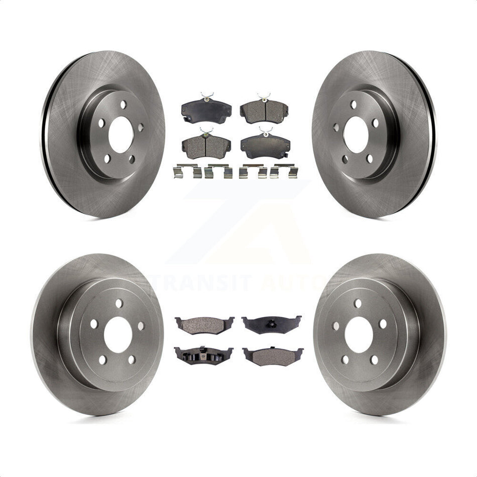 Front Rear Disc Brake Rotors And Semi-Metallic Pads Kit For Chrysler PT Cruiser K8F-100937 by Transit Auto