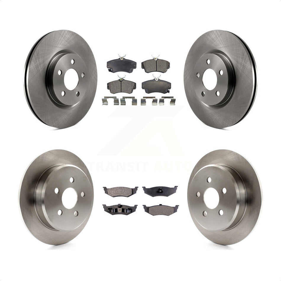 Front Rear Disc Brake Rotors And Semi-Metallic Pads Kit For Chrysler PT Cruiser K8F-100938 by Transit Auto