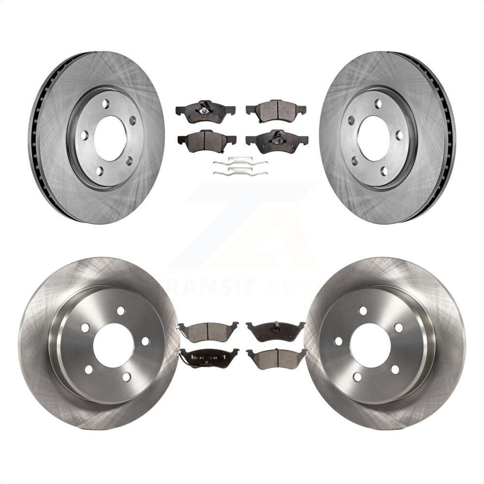 Front Rear Disc Brake Rotors And Semi-Metallic Pads Kit For Dodge Grand Caravan Chrysler Town & Country Voyager K8F-100943 by Transit Auto