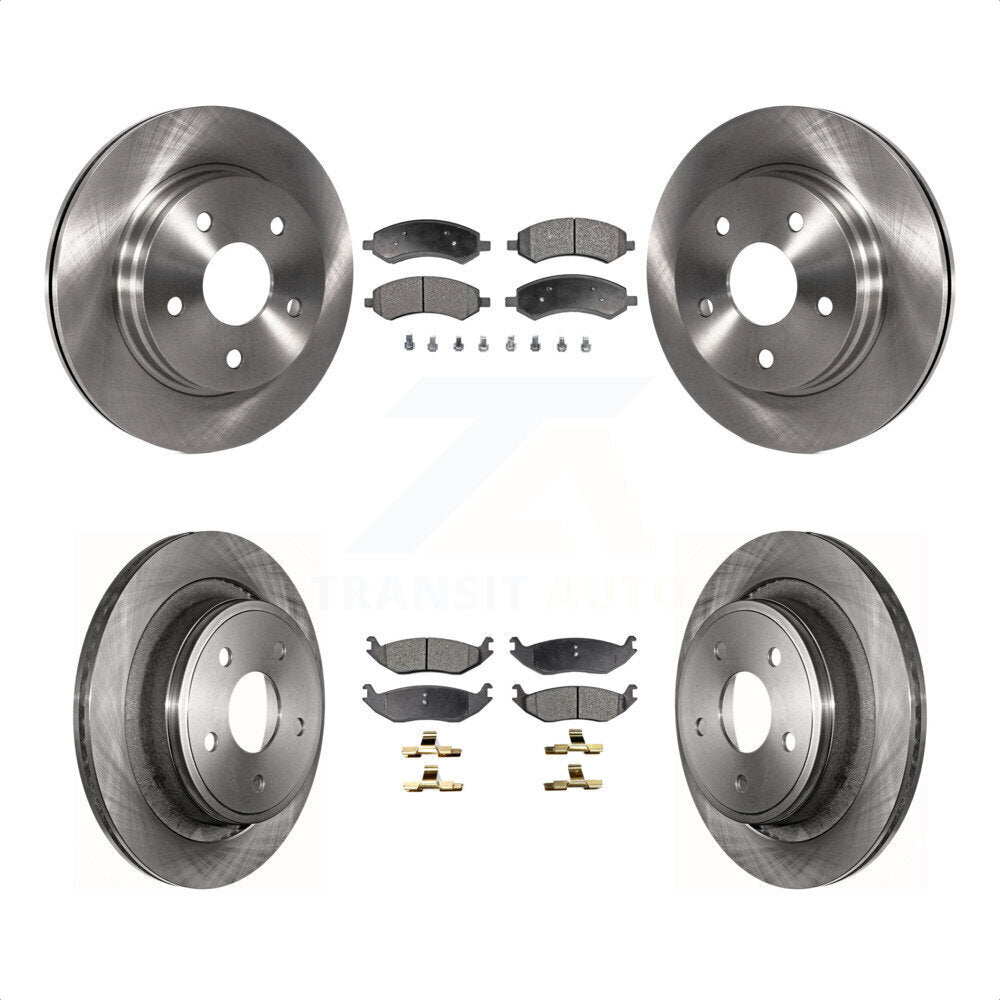 Front Rear Disc Brake Rotors And Semi-Metallic Pads Kit For Ram 1500 Dodge Classic Durango Chrysler Aspen K8F-100944 by Transit Auto