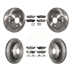 Front Rear Disc Brake Rotors And Semi-Metallic Pads Kit For Dodge Ram 1500 K8F-100945