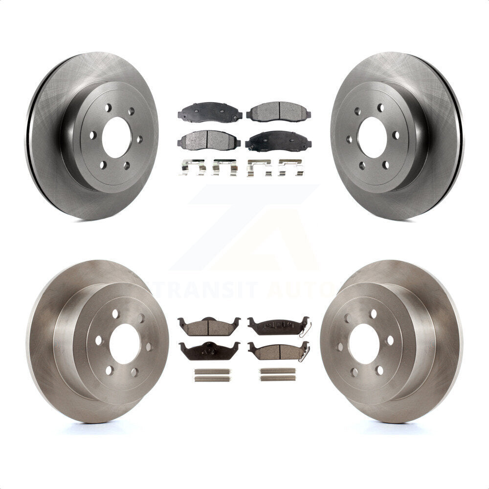 Front Rear Disc Brake Rotors And Semi-Metallic Pads Kit For 2003-2004 Dodge Dakota K8F-100952 by Transit Auto