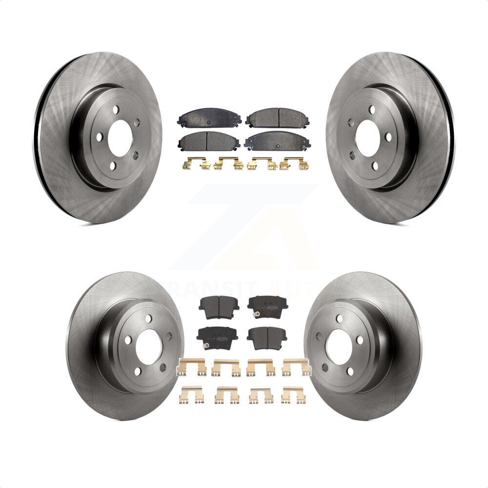 Front Rear Disc Brake Rotors And Semi-Metallic Pads Kit For 2005-2006 Chrysler 300 AWD with 3.5L K8F-100956 by Transit Auto