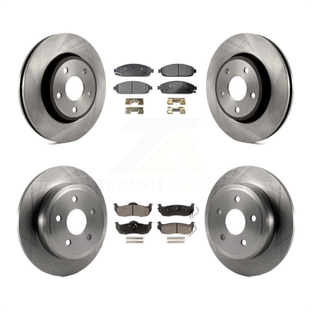 Front Rear Disc Brake Rotors And Semi-Metallic Pads Kit For Jeep Grand Cherokee Commander K8F-100959 by Transit Auto