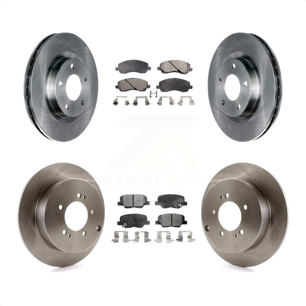 Front Rear Disc Brake Rotors And Semi-Metallic Pads Kit For 2013 Mitsubishi Outlander 3.0L K8F-100968 by Transit Auto