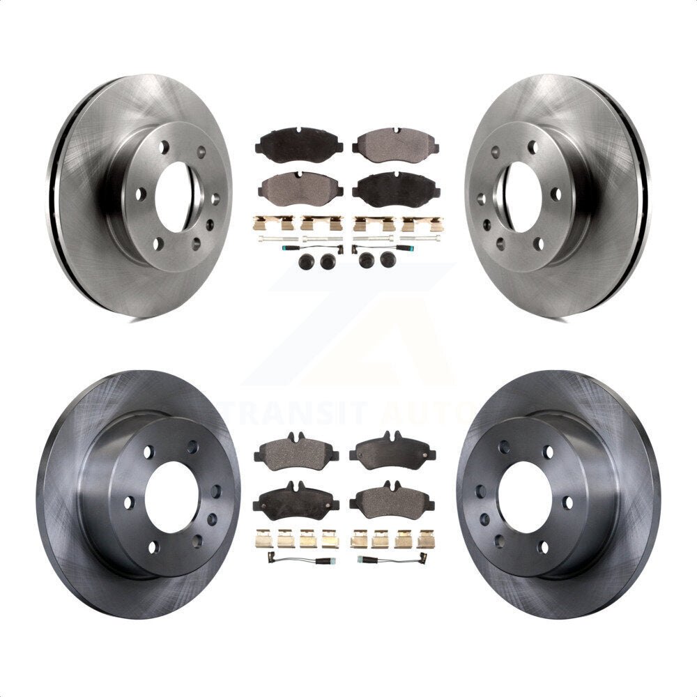 Front Rear Disc Brake Rotors And Semi-Metallic Pads Kit For Sprinter 2500 Mercedes-Benz Freightliner Dodge K8F-100973 by Transit Auto