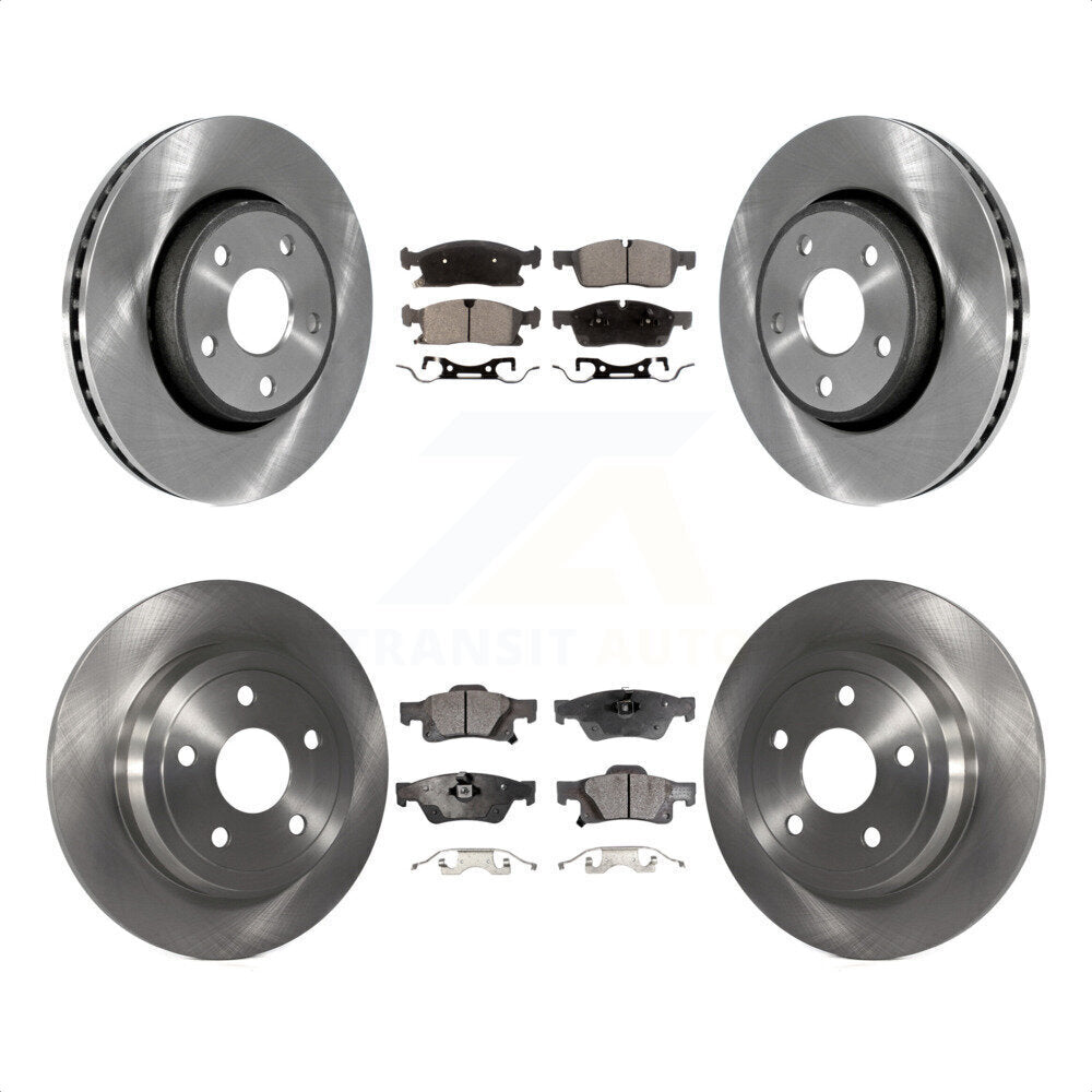 Front Rear Disc Brake Rotors And Semi-Metallic Pads Kit For Dodge Durango K8F-100978 by Transit Auto