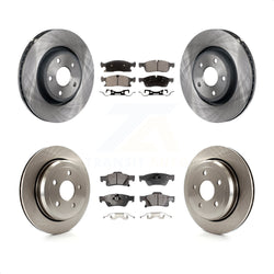 Front Rear Disc Brake Rotors And Semi-Metallic Pads Kit For Dodge Durango Jeep Grand Cherokee WK K8F-100980