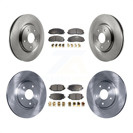 Front Rear Disc Brake Rotors And Semi-Metallic Pads Kit For Dodge Grand Caravan Journey Chrysler Town & Country Ram C/V Volkswagen Routan K8F-100985 by Transit Auto