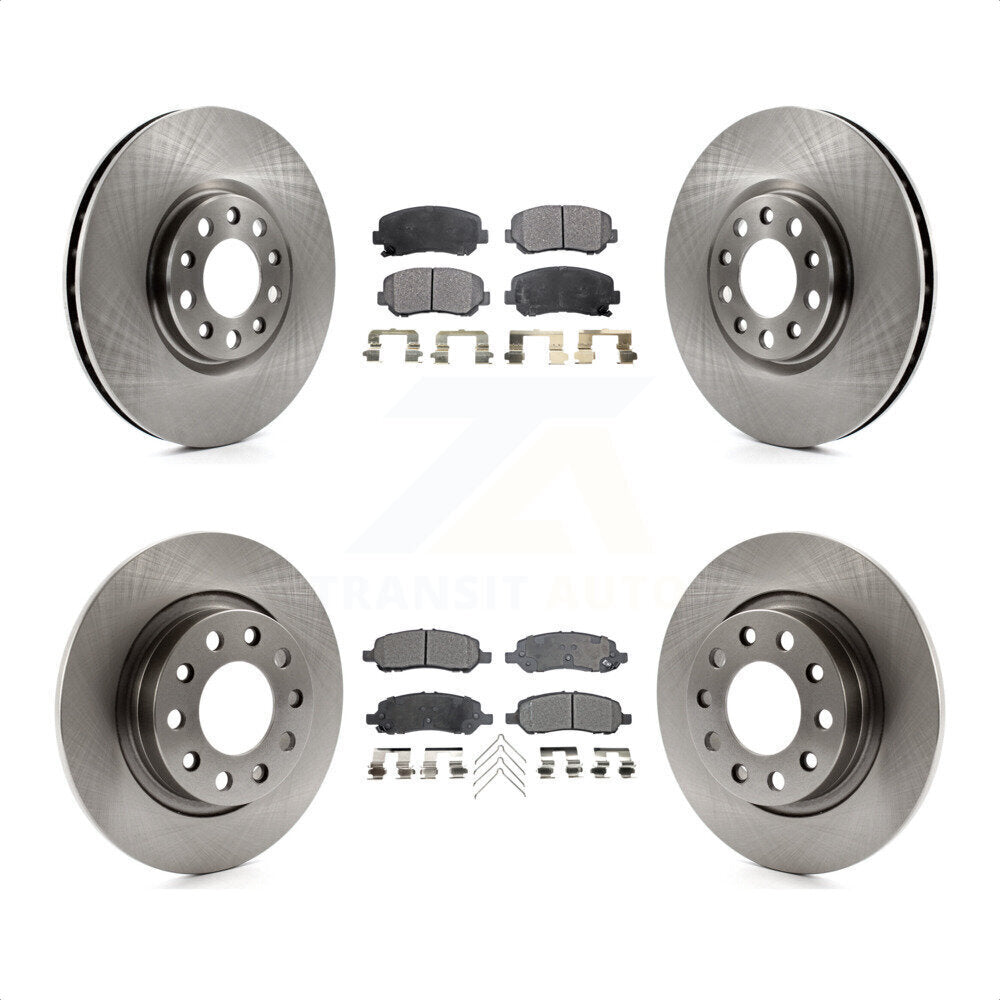 Front Rear Disc Brake Rotors And Semi-Metallic Pads Kit For 2013-2016 Dodge Dart K8F-100987 by Transit Auto