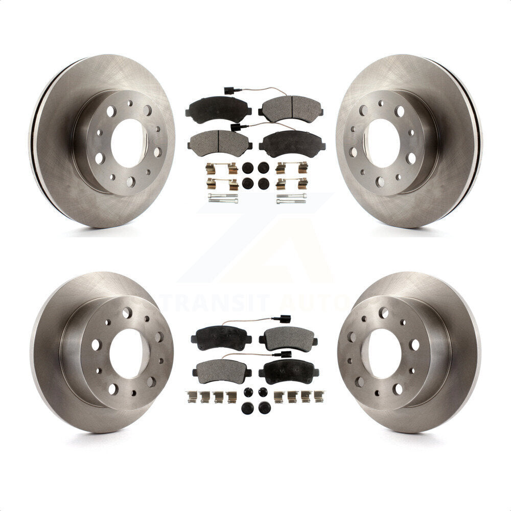 Front Rear Disc Brake Rotors And Semi-Metallic Pads Kit For Ram ProMaster 3500 K8F-100989 by Transit Auto