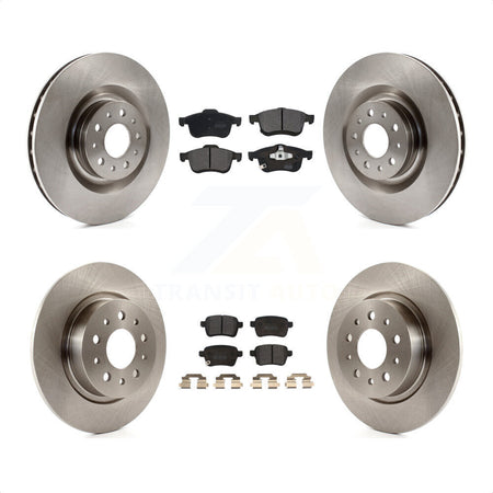 Front Rear Disc Brake Rotors And Semi-Metallic Pads Kit For 2014-2020 Fiat 500L K8F-100992 by Transit Auto