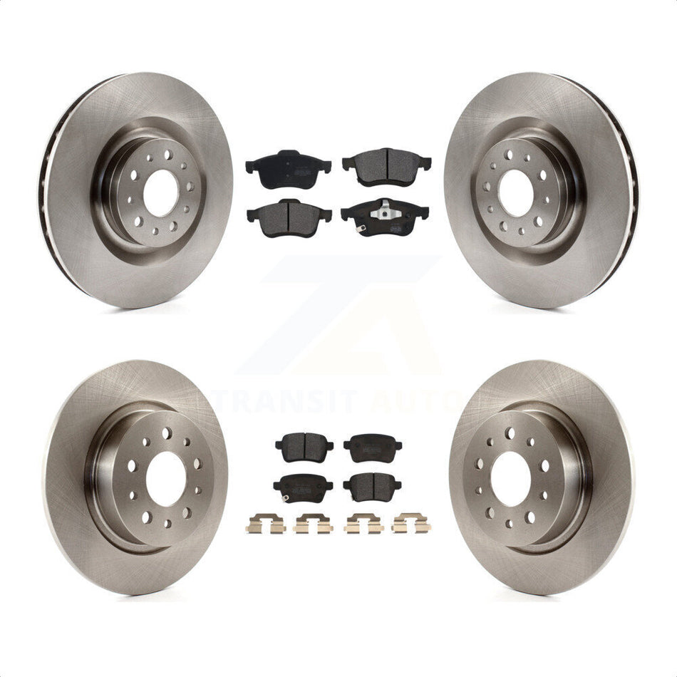 Front Rear Disc Brake Rotors And Semi-Metallic Pads Kit For 2014-2020 Fiat 500L K8F-100992 by Transit Auto