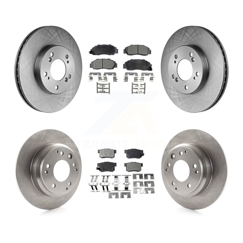 Front Rear Disc Brake Rotors And Semi-Metallic Pads Kit For Acura Honda Odyssey Legend RL Isuzu Oasis K8F-100993 by Transit Auto