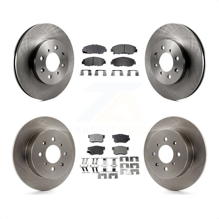 Front Rear Disc Brake Rotors And Semi-Metallic Pads Kit For Honda Civic Acura EL K8F-101002 by Transit Auto