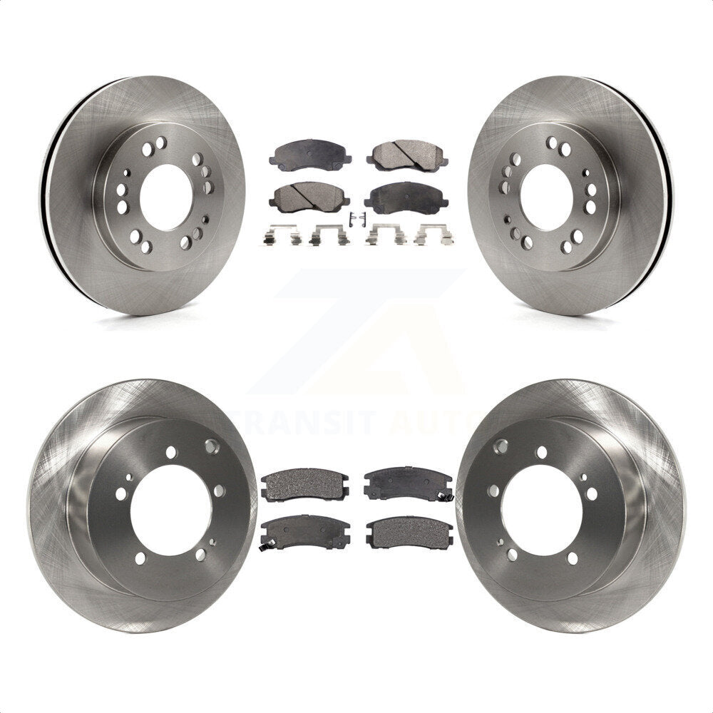 Front Rear Disc Brake Rotors And Semi-Metallic Pads Kit For 2001 Mitsubishi Eclipse 2.4L From 06 01 K8F-101010 by Transit Auto