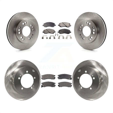 Front Rear Disc Brake Rotors And Semi-Metallic Pads Kit For 2001 Mitsubishi Eclipse 2.4L From 06 01 K8F-101010 by Transit Auto