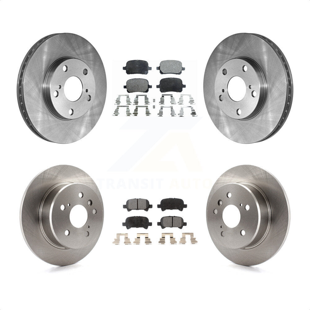 Front Rear Disc Brake Rotors And Semi-Metallic Pads Kit For 2000-2004 Toyota Avalon K8F-101015 by Transit Auto