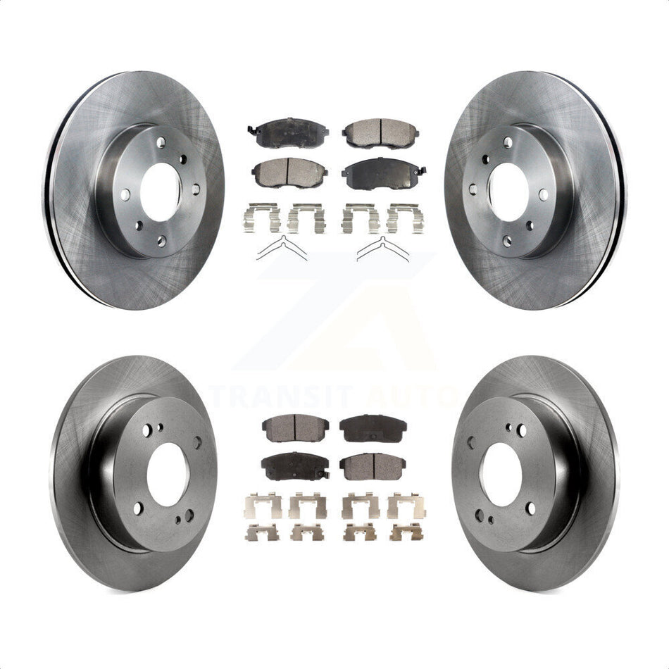 Front Rear Disc Brake Rotors And Semi-Metallic Pads Kit For Nissan Sentra Infiniti G20 INFINITI K8F-101022 by Transit Auto