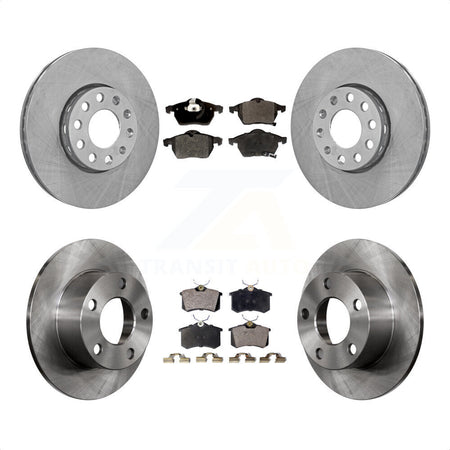 Front Rear Disc Brake Rotors And Semi-Metallic Pads Kit For 1999 Volkswagen Passat FWD From Chassis VIN #3BX124708 K8F-101024 by Transit Auto