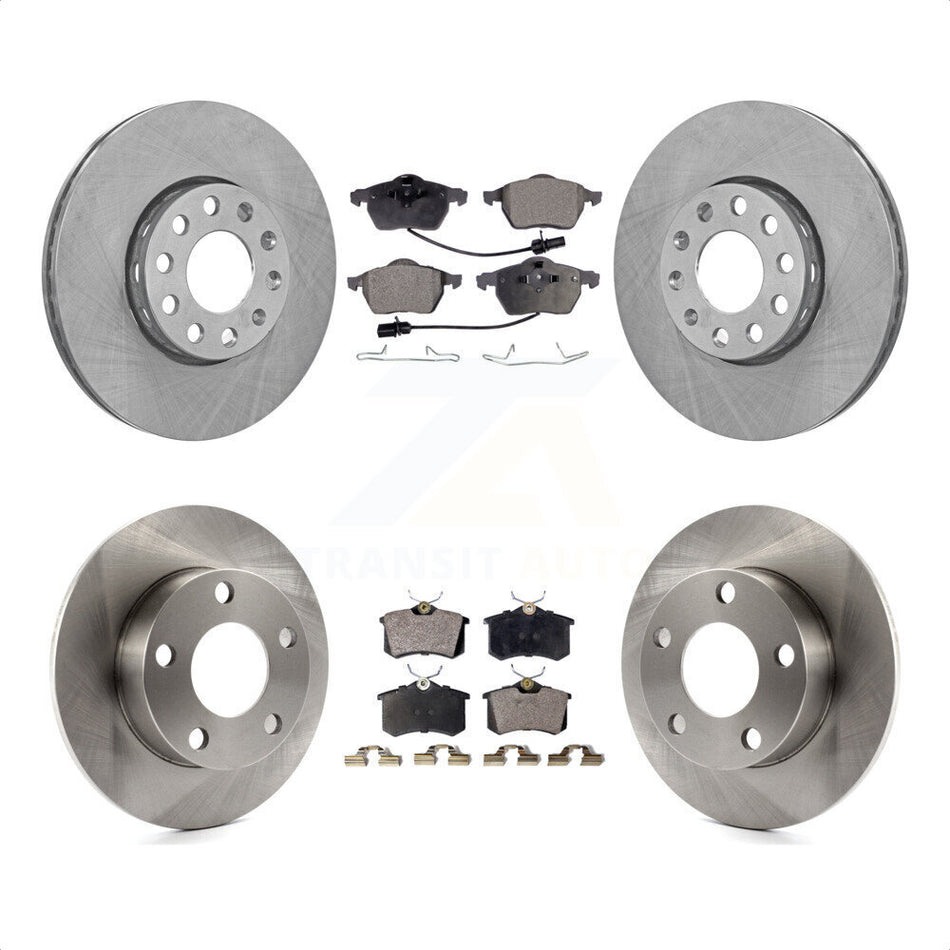 Front Rear Disc Brake Rotors And Semi-Metallic Pads Kit For Volkswagen Passat Audi A4 K8F-101029 by Transit Auto