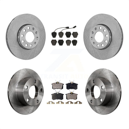 Front Rear Disc Brake Rotors And Semi-Metallic Pads Kit For 2002 Volkswagen Passat FWD With Dual Piston Caliper K8F-101034 by Transit Auto