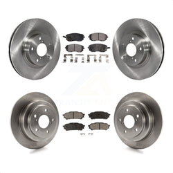 Front Rear Disc Brake Rotors And Semi-Metallic Pads Kit For Subaru Impreza Saab 9-2X K8F-101041