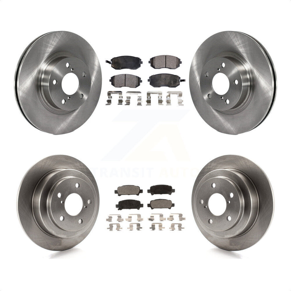 Front Rear Disc Brake Rotors And Semi-Metallic Pads Kit For 2002-2003 Subaru Impreza Outback RS TS K8F-101042 by Transit Auto