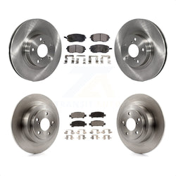 Front Rear Disc Brake Rotors And Semi-Metallic Pads Kit For Subaru Legacy K8F-101043