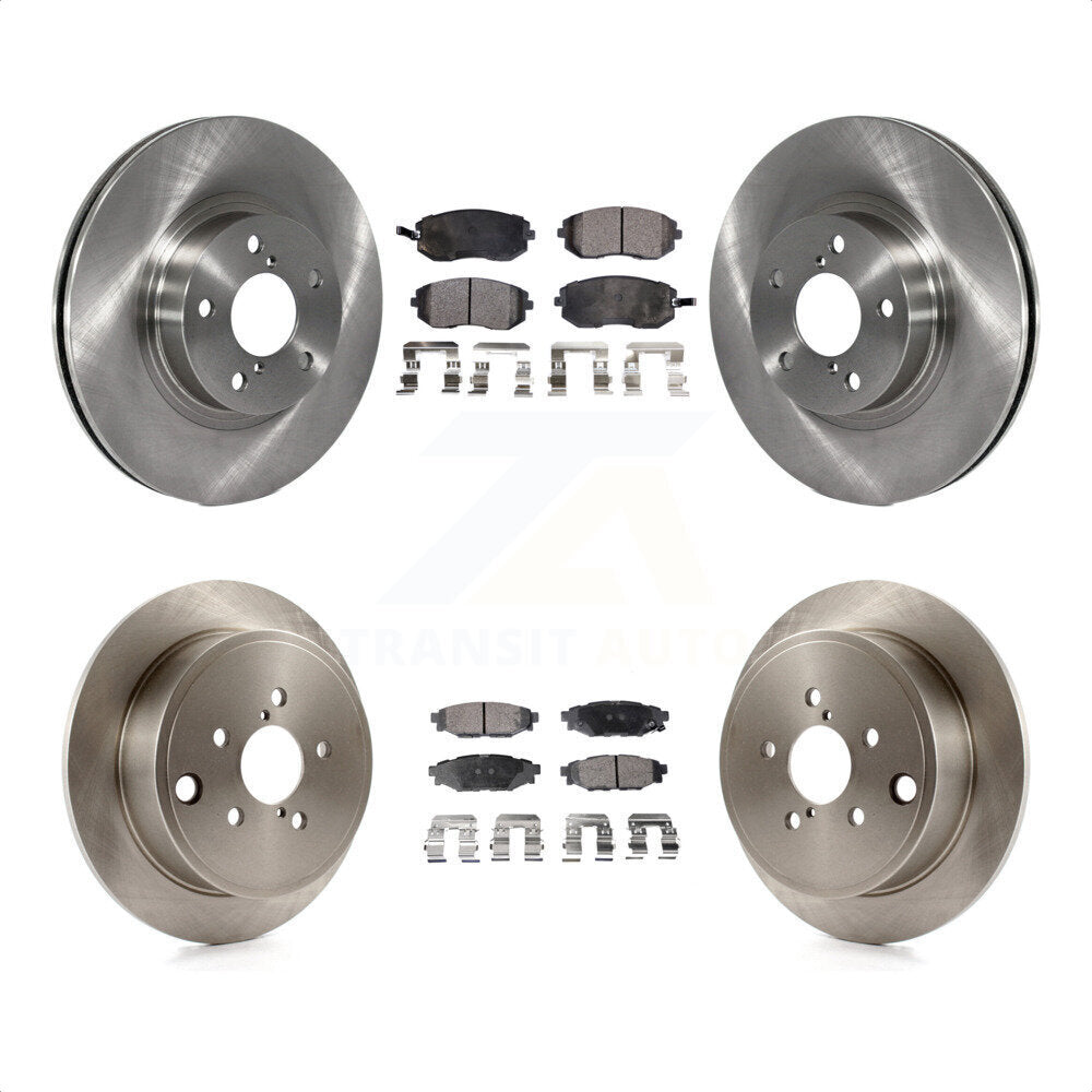 Front Rear Disc Brake Rotors And Semi-Metallic Pads Kit For Subaru Impreza K8F-101045 by Transit Auto