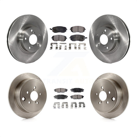 Front Rear Disc Brake Rotors And Semi-Metallic Pads Kit For Subaru Impreza K8F-101045 by Transit Auto