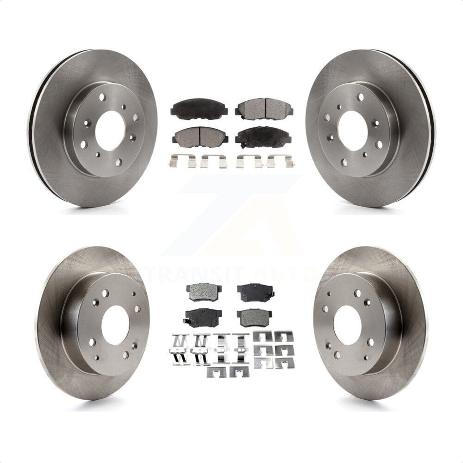 Front Rear Disc Brake Rotors And Semi-Metallic Pads Kit For Honda Accord Acura CL K8F-101046 by Transit Auto