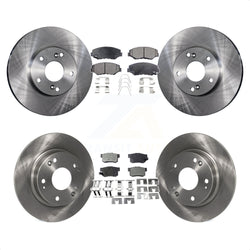 Front Rear Disc Brake Rotors And Semi-Metallic Pads Kit For Honda Civic Acura ILX K8F-101053