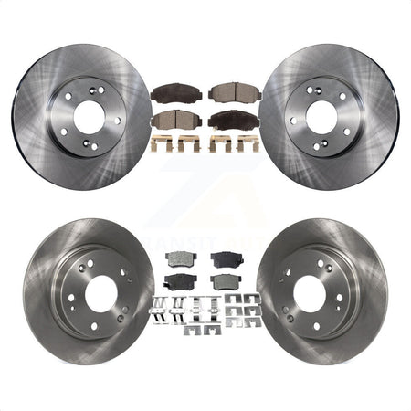 Front Rear Disc Brake Rotors And Semi-Metallic Pads Kit For Acura CSX K8F-101057 by Transit Auto