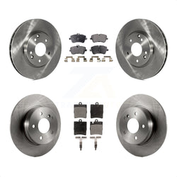Front Rear Disc Brake Rotors And Semi-Metallic Pads Kit For Mercedes-Benz C240 CLK350 C320 C280 CLK320 C350 K8F-101061