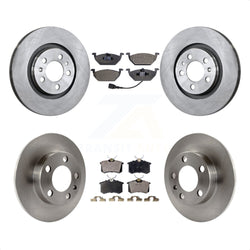 Front Rear Disc Brake Rotors And Semi-Metallic Pads Kit For Volkswagen Beetle Jetta Golf City K8F-101063