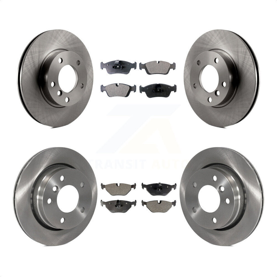 Front Rear Disc Brake Rotors And Semi-Metallic Pads Kit For BMW 323i 323Ci 328i K8F-101066 by Transit Auto