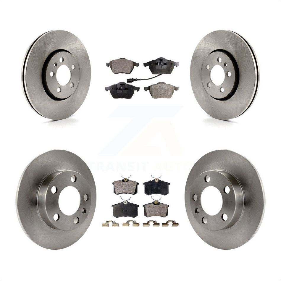 Front Rear Disc Brake Rotors And Semi-Metallic Pads Kit For Volkswagen Beetle Jetta Golf K8F-101080 by Transit Auto