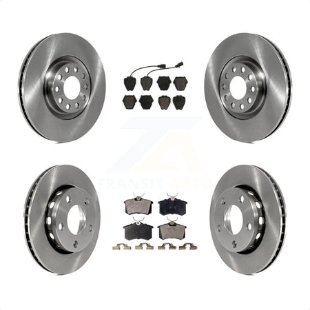 Front Rear Disc Brake Rotors And Semi-Metallic Pads Kit For 2000-2001 Audi S4 K8F-101109 by Transit Auto