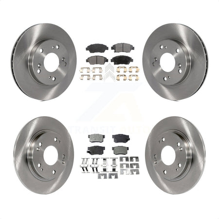 Front Rear Disc Brake Rotors And Semi-Metallic Pads Kit For 2011-2015 Honda CR-Z K8F-101118 by Transit Auto