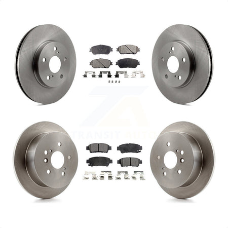 Front Rear Disc Brake Rotors And Semi-Metallic Pads Kit For 2004-2010 Toyota Sienna K8F-101125 by Transit Auto