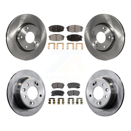 Front Rear Disc Brake Rotors And Semi-Metallic Pads Kit For Hyundai Elantra K8F-101127 by Transit Auto