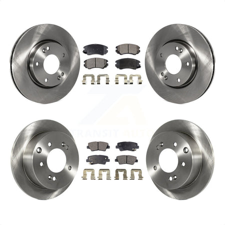 Front Rear Disc Brake Rotors And Semi-Metallic Pads Kit For 2012-2013 Kia Soul K8F-101133 by Transit Auto