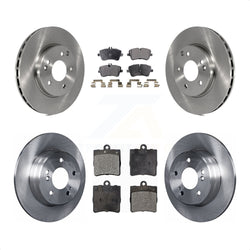 Front Rear Disc Brake Rotors And Semi-Metallic Pads Kit For Mercedes-Benz C230 C240 K8F-101140